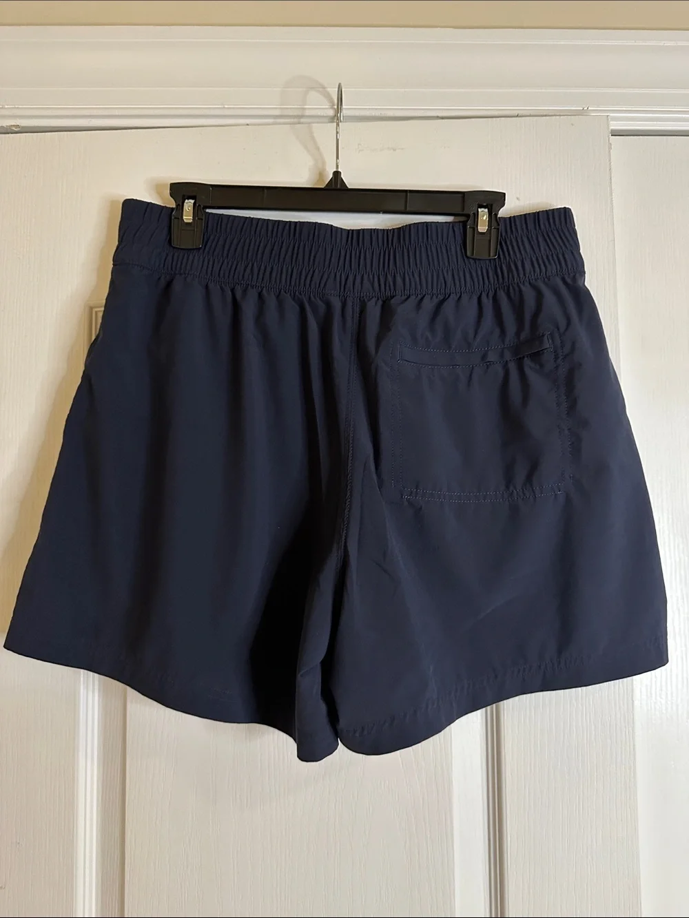 Athleta Navy Elastic-Waist Athletic Shorts
